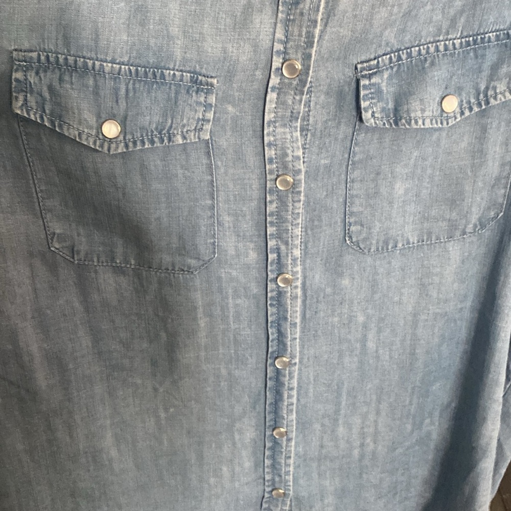 Jane and Delancey Blue Button Down Shirt - Picture 5 of 6